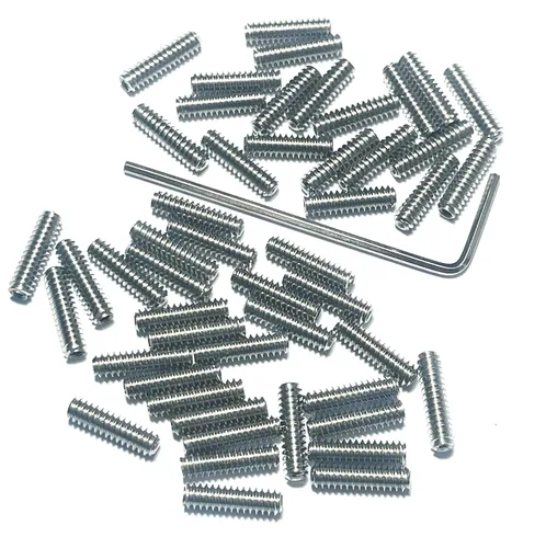 Vista 6 de Juego de 50 tornillos de 6-32 x 1/2 pulgadas de acero inoxidable 304 de cabeza Allen hexagonal hexagonal con llave Allen de 1/16, juego de tornillos