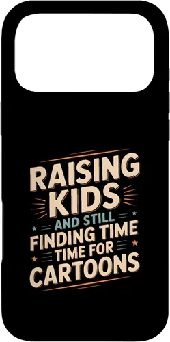 Vista 22 de Raising Kids and Still Finding Time Time for Cartoons Humor Case for iPhone XR