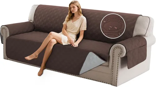 Vista 20 de PrinceDeco Funda para Silla y Sofá Impermeable Funda de Sillón Sofá Antideslizante Funda de Sofá Protector de Muebles con Correas Elásticas