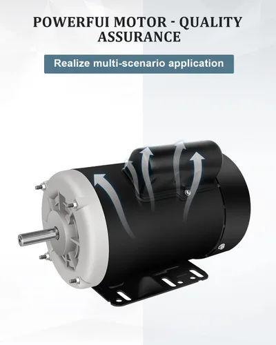 Vista 5 de Motor eléctrico, 1/2HP Motor de servicio agrícola, Motor monofásico 1750RPM 115/230V 56 Marco 5/8 "Diámetro del eje 60HZ 4Pole TEFC CW/CCW