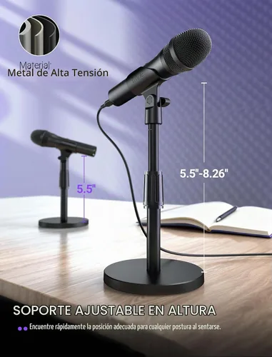 Vista 6 de FIFINE - Micrófono dinámico USB/XLR para grabación de podcast, juego de micrófono de mano de estudio con soporte de escritorio para voz, voz en off