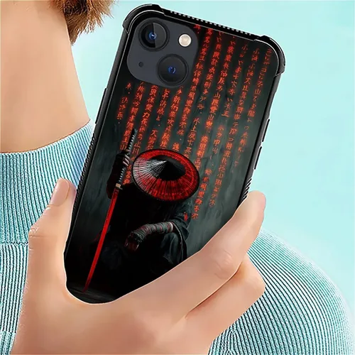 Vista 7 de Funda compatible con iPhone 14 Plus, patrón Samurai para niños y hombres, TPU suave, antiarañazos, a prueba de golpes, para iPhone 14 Plus de 6.7