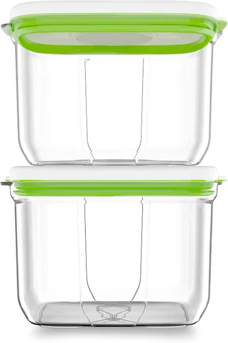 Vista 7 de FOSA Recipientes de sellado al vacío (paquete de 3, 34 onzas), recipientes herméticos de almacenamiento de alimentos para frescura, sin BPA, aptos