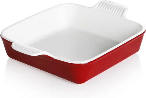 Vista 27 de Sweejar Plato de Cerámica para Hornear, Bandeja Rectangular Pequeña para Hornear con Asas Dobles, 20 Oz para Cocinar, Brownie, Cocina, 6.5 x 4.9 x