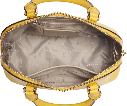 Vista 4 de DKNY Bryant Small Dome Cuero Satchel Crossbody - Sol Amarillo