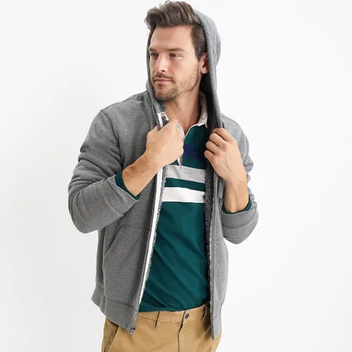 Vista 3 de Lands' End Sudadera con capucha de forro polar Sherpa con cremallera completa para hombre