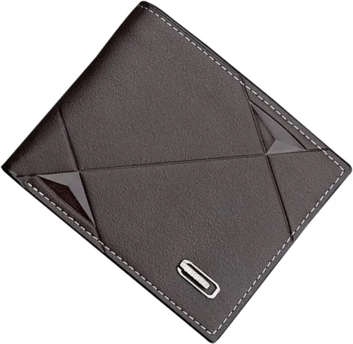 Vista 4 de SHERCHPRY 2 unids titular multi pequeño con cremallera Billfold multifuncional moda bolsillo hombre cartera cuero monedero, Imagen 1x2pcs, Moda