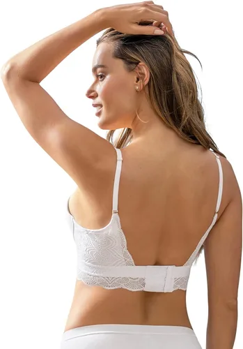 Vista 2 de Sujetador doble push up con corte frontal para mujer - Sujetadores de encaje con aros para mujer