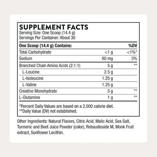 Vista 2 de THORNE - Creatina + BCAAs - Monohidrato de creatina micronizada + polvo de BCAA - Apoyo para músculos, resistencia y recuperación en el ejercicio*