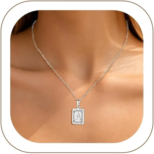 Vista 43 de U7 Initial Necklaces for Women a. Oro