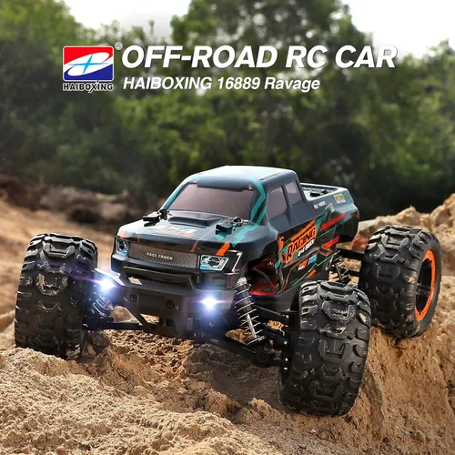 Vista 2 de HAIBOXING Coches RC 16889, Coche de control remoto 1:16 para adultos, camiones RC de alta velocidad 36km/h RTR RC Crawler 2.4G todo terreno