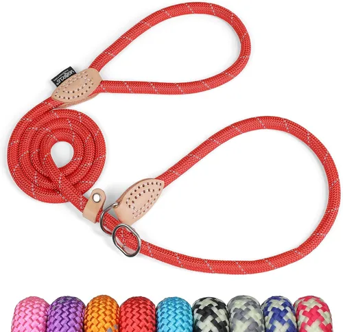 Vista 9 de Grand Line Correa antideslizante para perro, correa de entrenamiento para perro sin tirones con cuerda reflectante de 5 pies, duradera y sin collar