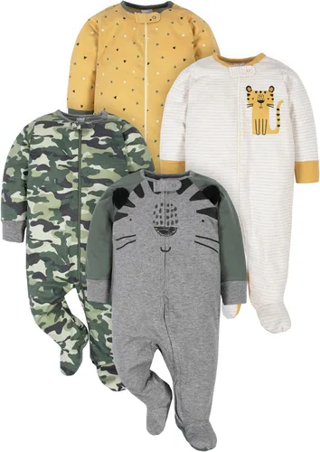 Vista 17 de Gerber Baby Boys' 4 Pack Sleep 'N Play Footie Zorro Aqua
