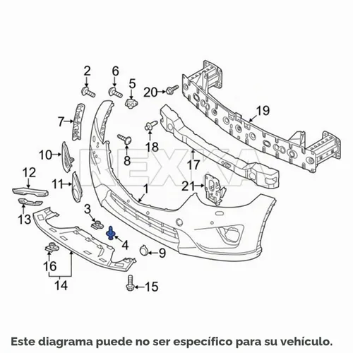 Vista 6 de Rexka 10 piezas Cubierta de Parachoques Forro del Alerón Protector de Salpicaduras Clip de Retención Tipo Empuje BGV4-56-145 para Mazda 2, Mazda 3