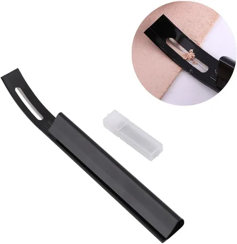 Vista 5 de Esquiador de seguridad negro biselador adelgazamiento cuero artesanía hoja DIY dobla costura herramienta