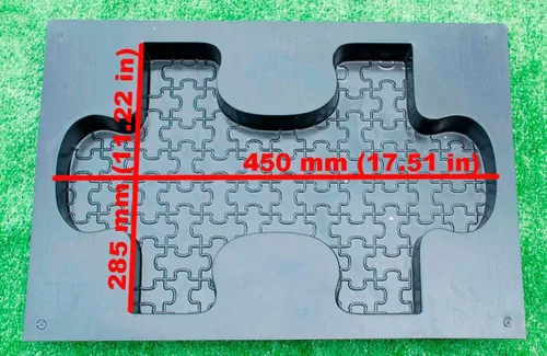 Vista 4 de SvitMolds Puzzle Stepping Stone Mold Molde de cemento de hormigón Rompecabezas ABS Camino de jardín #S51
