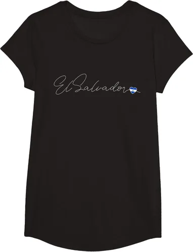 Vista 4 de Camiseta Simple Love El Salvadoreño con diseño de corazón en El Salvador