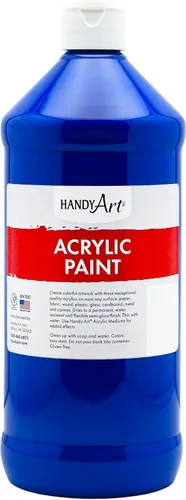 Vista 53 de Handy Art Pintura acrílica, juego de 12 colores, botellas de 16 onzas, acrílico líquido para estudiantes semibrillante, consistencia de flujo