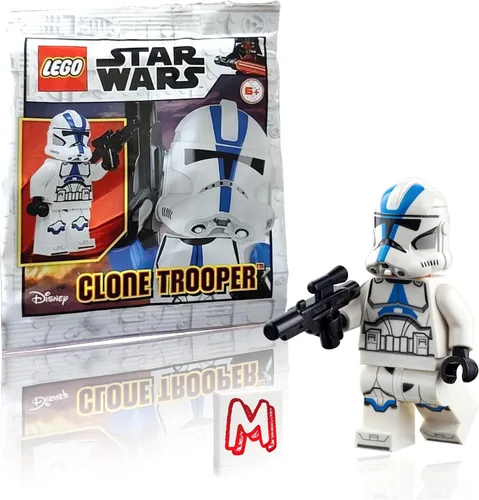 Vista 6 de LEGO Star Wars - Minifigura de The Clone Wars - 501st Legion Clon Trooper con Blaster (75280)