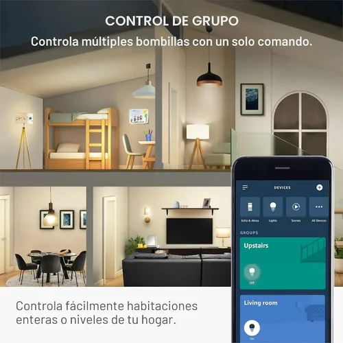 Vista 8 de Sengled Bombilla de luz Alexa, bombillas inteligentes de malla Bluetooth, bombillas inteligentes que funcionan solo con Alexa, bombilla LED