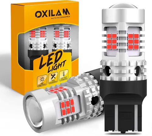 Vista 9 de OXILAM - Bombilla de luz LED para señal de giro BA15S 1156, CANBUS sin errores, 2200K, amarillo ámbar, 2800 LM, para 7506, 1156A, 1003, 1141, P21W