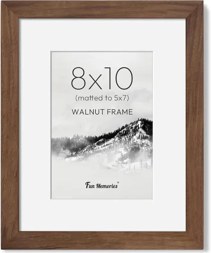 Vista 58 de Fun Memories Marco de Fotos de 5 x 7 Pulgadas, Marcos de Madera de Haya de EE. UU. con Vidrio Templado HD, Marco de 5 x 7 Pulgadas para Enmarcar 4 x