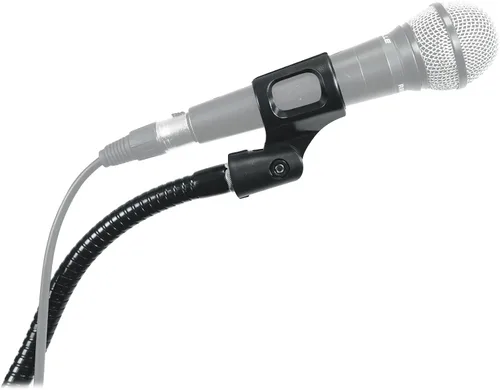Vista 2 de Rockville GN20 - Soporte de micrófono de cuello de cisne para DJ de 20 pulgadas con abrazadera de mesa Steel Clamp Fits Surfaces up to 1.5
