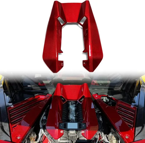 Vista 7 de Cubierta de motor de fibra de carbono genuina para Corvette C8 Z06 Coupé