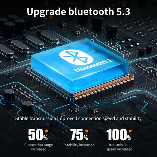 Vista 5 de Mcdodo Adaptador Bluetooth auxiliar 5.3 con micrófono incorporado calidad de CD Transmisión 10M Receptor Bluetooth USB 2.0 a 0.138 in Kit de coche