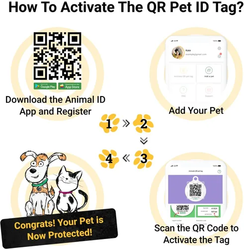 Vista 4 de Biothane - Collar de perro con hebilla de cobra, fabricado en Estados Unidos, etiqueta de identificación con código QR incluida, collares de perro