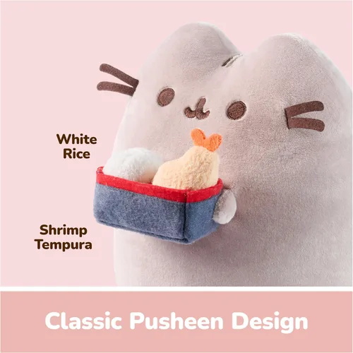 Vista 5 de GUND Pusheen Bento Box Snackable - Juguete de peluche de 9.5 pulgadas