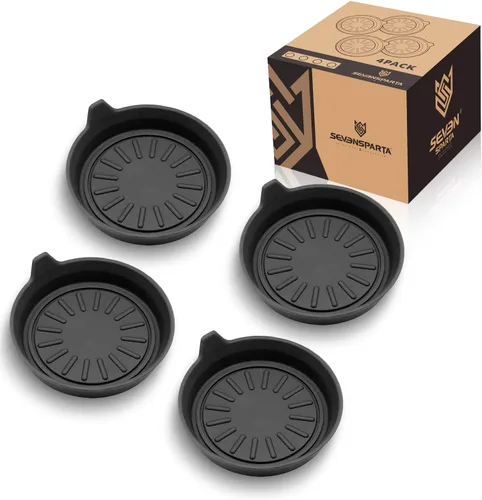 Vista 8 de Seven Sparta Posavasos de automóvil para portavasos, posavasos universales de silicona para vehículos, juego de 4 unidades, 3-1/8 pulgadas de Negro