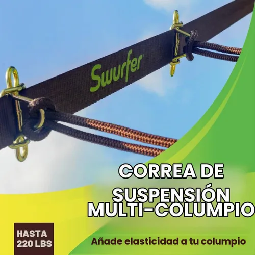 Vista 2 de Swurfer Skyline - Kit para colgar columpios de árbol, resistente, resistente a la intemperie, línea de columpio para colgar múltiples columpios