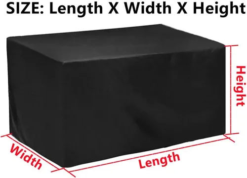 Vista 7 de Cubiertas para muebles de patio, cubierta impermeable para sofá al aire libre de 48 x 36 pulgadas, cubierta para juego de comedor al aire libre