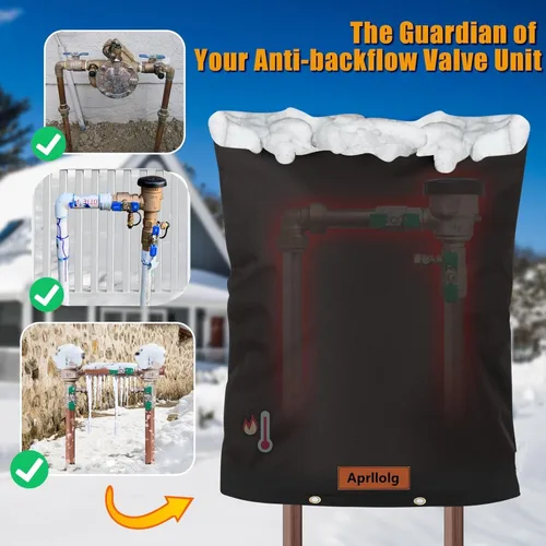 Vista 3 de Funda aislante de reflujo, bolsa aislante para válvula de rociador de agua, bomba de pozo, medidor de agua, prevención de reflujo, cubiertas