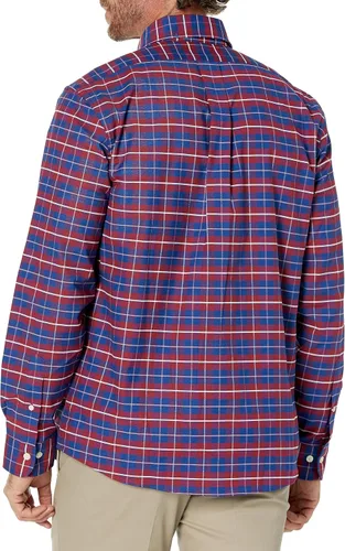 Vista 2 de Brooks Brothers Men's Non-Iron Stretch Oxford Sport Shirt Long Sleeve Check