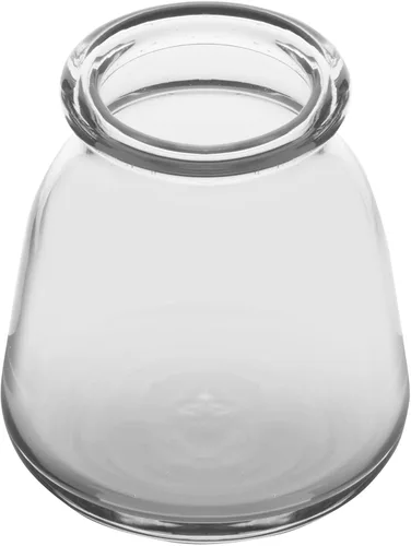 Vista 6 de Elements Jarrón para botella de leche de vidrio transparente de 5 pulgadas, florero pequeño para flores secas, flores sintéticas y decoración