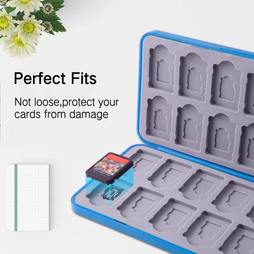 Vista 4 de PERFECTSIGHT Switch Game Case Compatible with Nintendo Switch OLED & Switch Lite, 48 Switch Game HolderCute Switch Game Card Case Cartridge with 48