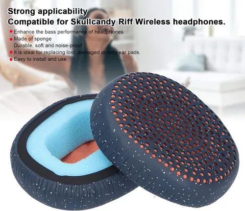 Vista 2 de JZF246 Almohadillas para Skullcandy, almohadillas de oído para auriculares Skullcandy, almohadillas de reparación