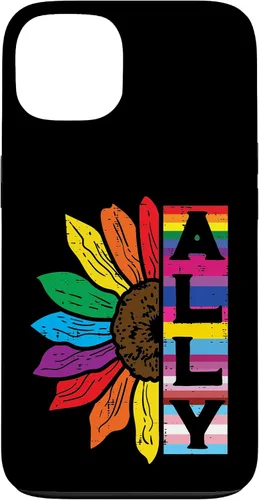 Vista 7 de iPhone 16 Lgbt Gay Ally Sunflower Rainbow Pride Flag Men Women Kids Case