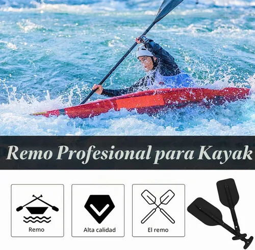 Vista 9 de LIOOBO Telescopic Kayak Paddle - 2Pcs Plastic Aluminum Canoe Oar, Boating Accessories River Tubing Paddles