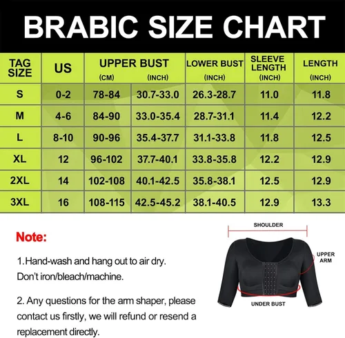 Vista 7 de BRABIC Shaper Tops para mujer, compresión de brazo poscirugía, cierre frontal, brasier moldeador