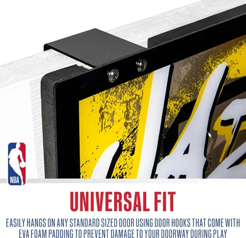 Vista 5 de Franklin Sports NBA Team Over the Door Aros de Baloncesto - Mini Aro de Baloncesto Interior para Niños + Juego de Pelota - Mini Aros para Fanáticos
