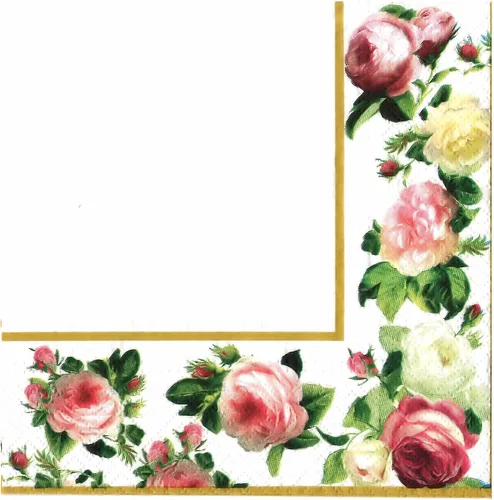 Vista 3 de English Roses Bird - Servilletas de papel bonitas, 20 servilletas florales de 13 pulgadas, servilletas suaves de 3 capas para fiesta de jardín