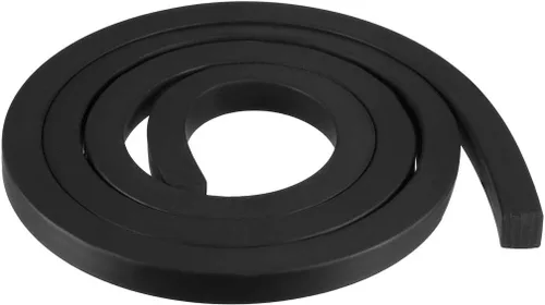 Vista 11 de uxcell Tira de sello de goma rectangular maciza, 0.197 in de ancho, 0.118 in de grosor, 3.3 ft de largo, color negro