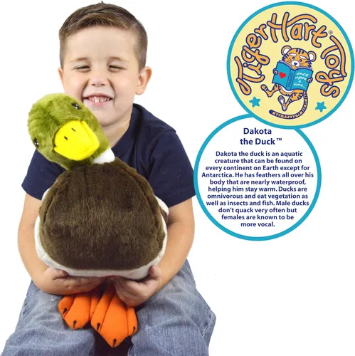 Vista 4 de TigerHart Dakota The Duck - Peluche de 13 pulgadas