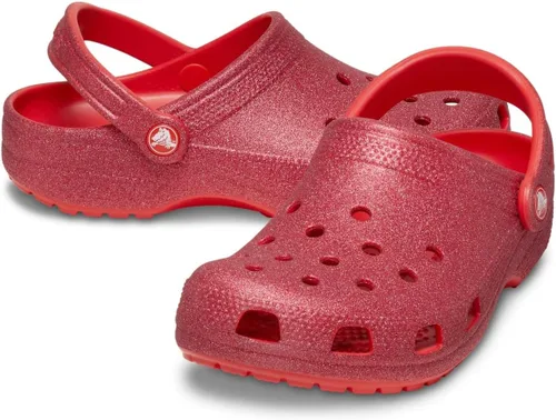 Vista 2 de Crocs Zuecos clásicos con purpurina unisex para adultos