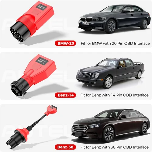 Vista 6 de Kit de Adaptadores Autel MaxiSys MSOBD2KIT No-OBDII, 9 Piezas de Conector para Diagnóstico de Vehículo OBD 1, Conectores Compatibles con OE, Soporta
