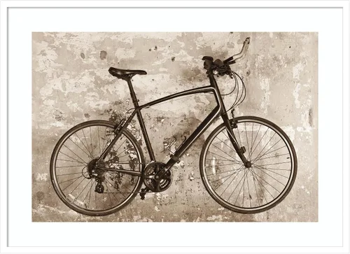 Vista 6 de Amanti Art Framed Wall Art Print 18x24 Bike by Deborah Revell, Transportation Wall Art, Industrial Urban Decor, Small Poster Painting Artwork for