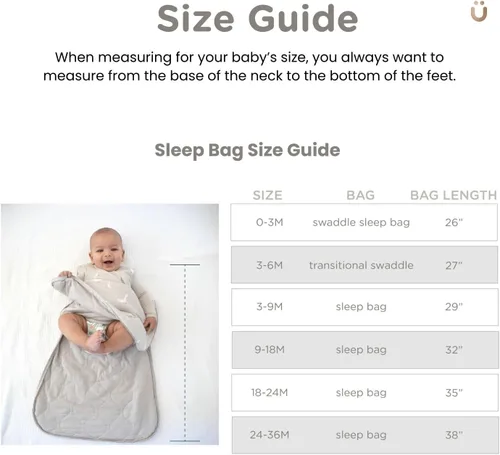 Vista 7 de GUNAMUNA Sacos de dormir para bebés y recién nacidos, cremallera de pañales fácil de cambiar, acogedor, 2.5 TOG
